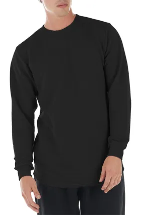 WrinkleResistant Cloth Roxford Long Sleeve Tee Black