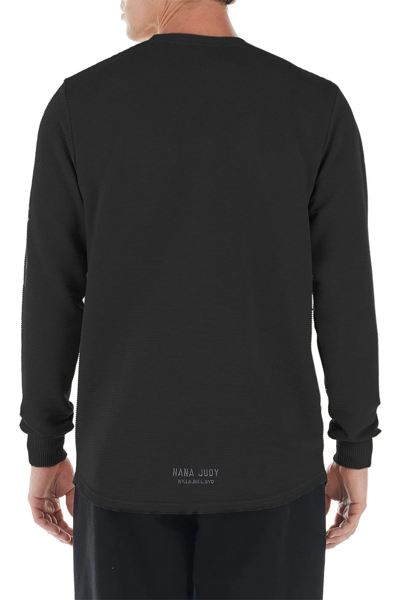 Roxford Long Sleeve Tee Black WrinkleFree Structure Bonded Seam Innovation