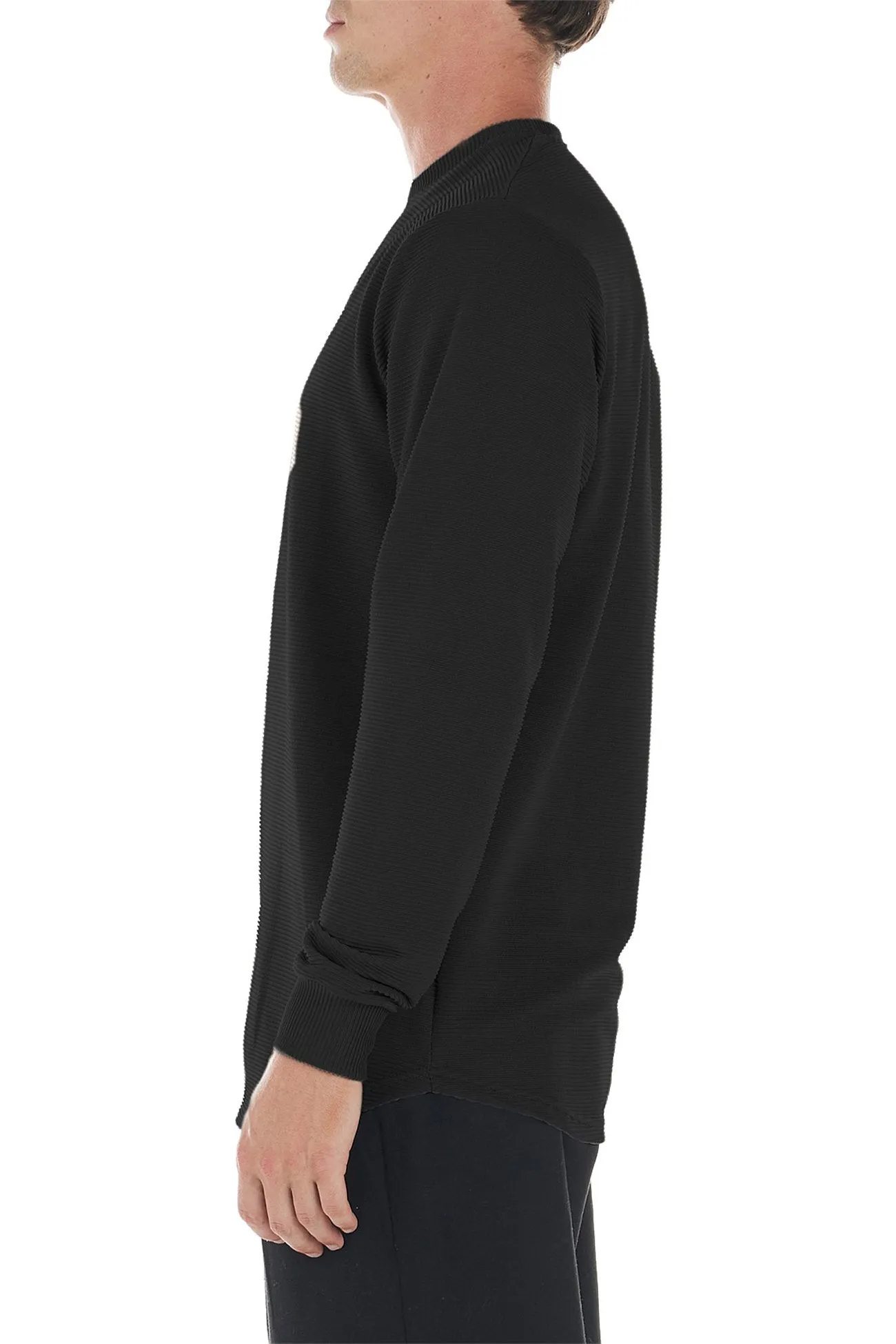 Roxford Long Sleeve Tee Black CompressionFit Bonded Seam Technique