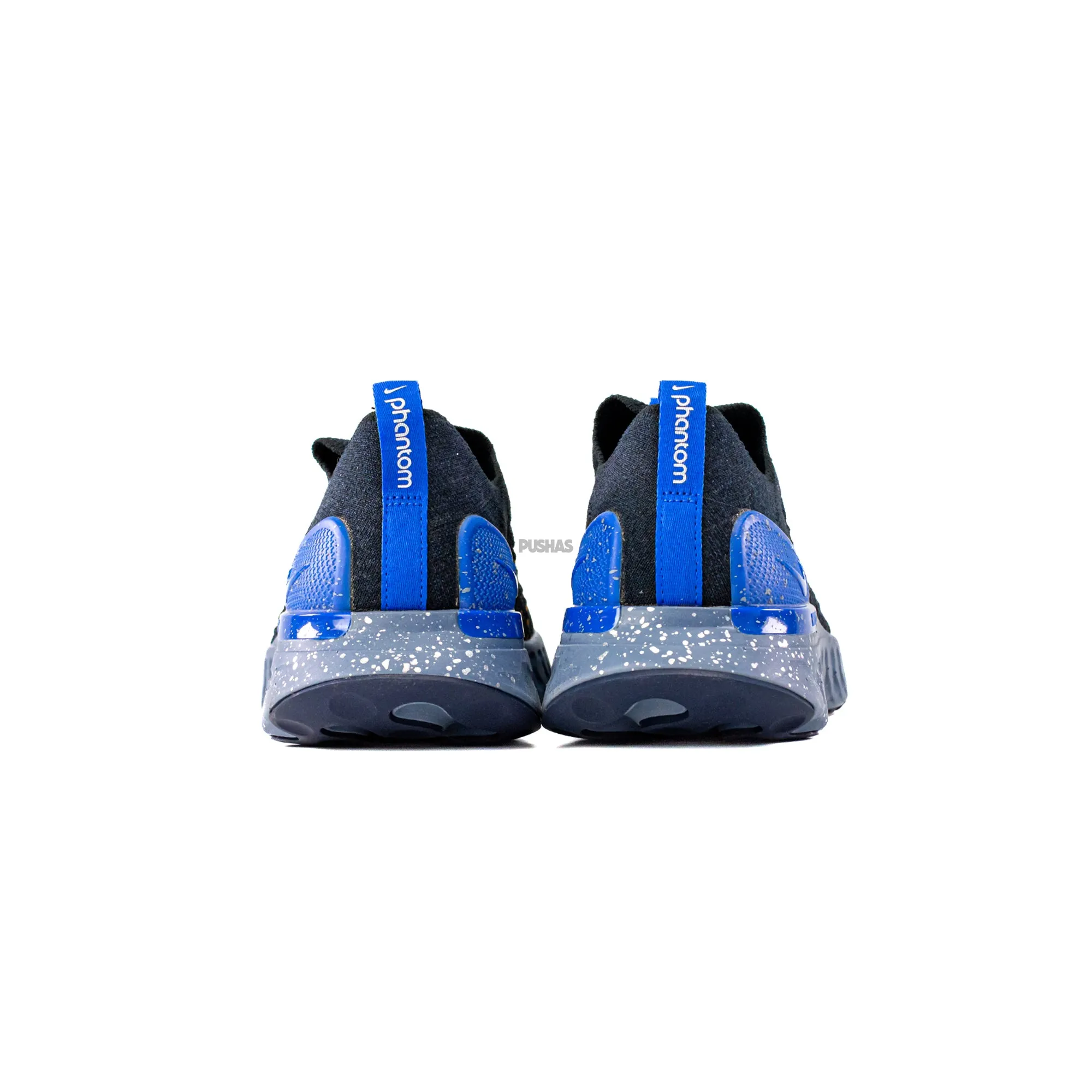 Quick Grip Heat Sealed Layers Nike React Phantom Run Flyknit 2 'Black Hyper Royal' (2022)