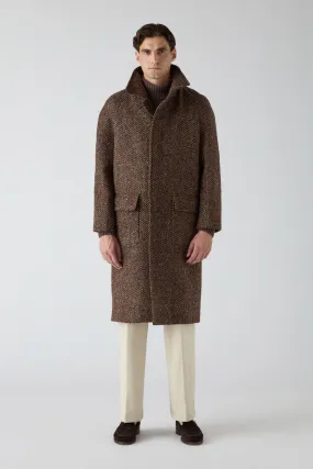 Nelson Tweed Raglan Coat - Brown All Purpose Outerwear