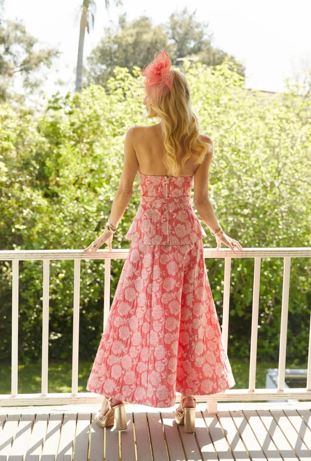 Run for the Roses Guest Skirt - Coral Convertible legs
