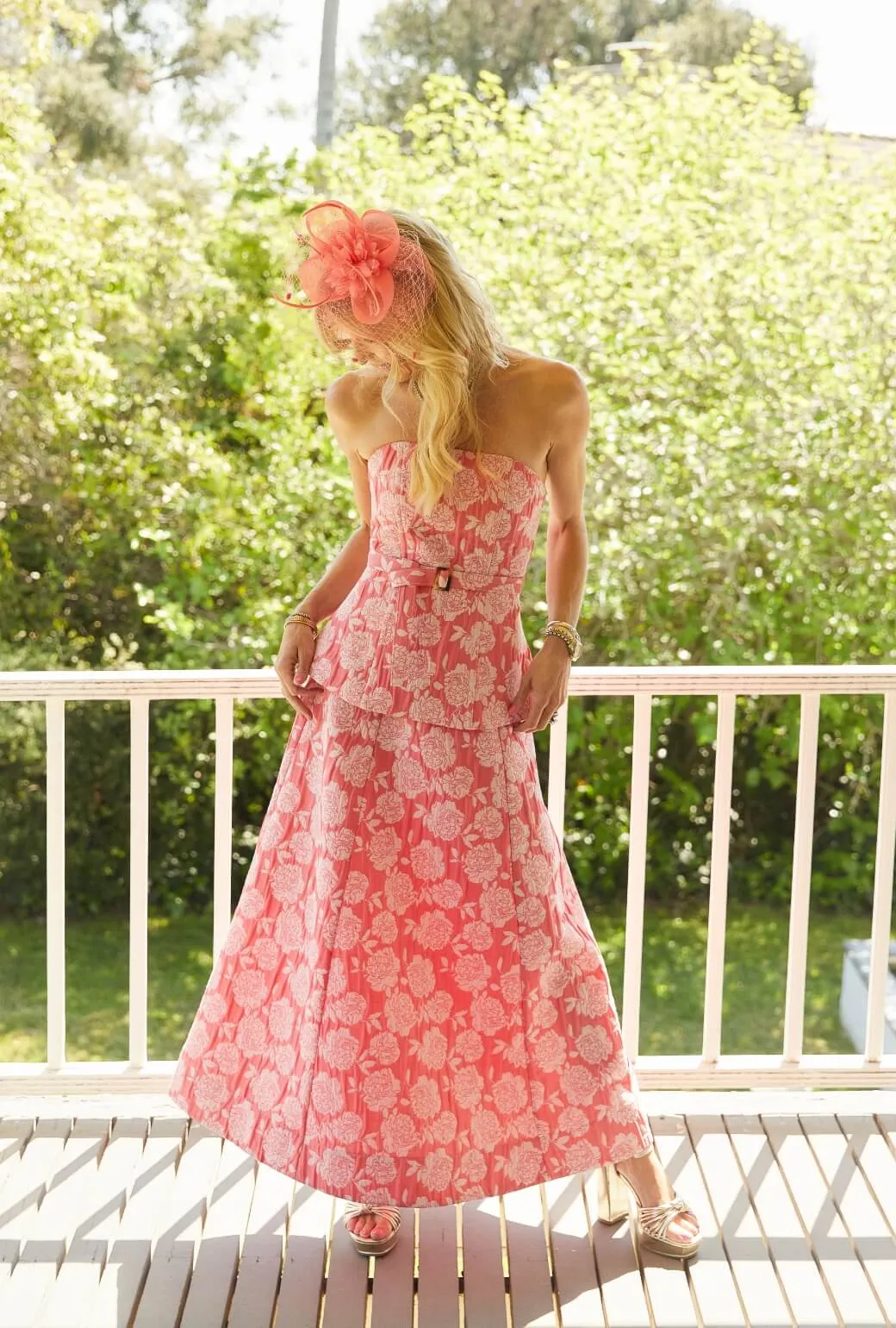 Run for the Roses Guest Skirt - Coral Comfortable Look All Purpose