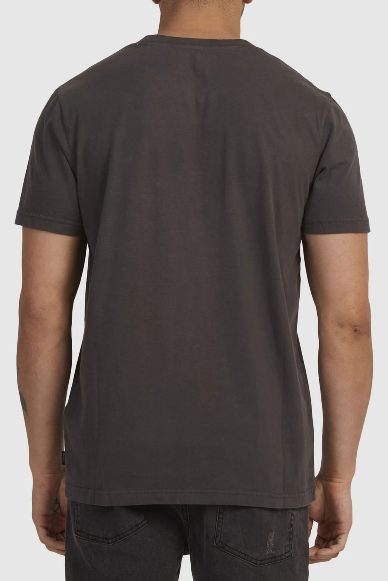 RVCA Mini Flipped Short Sleeve Tee Washed Black EcoFriendly Dye Recycled Polyester Material