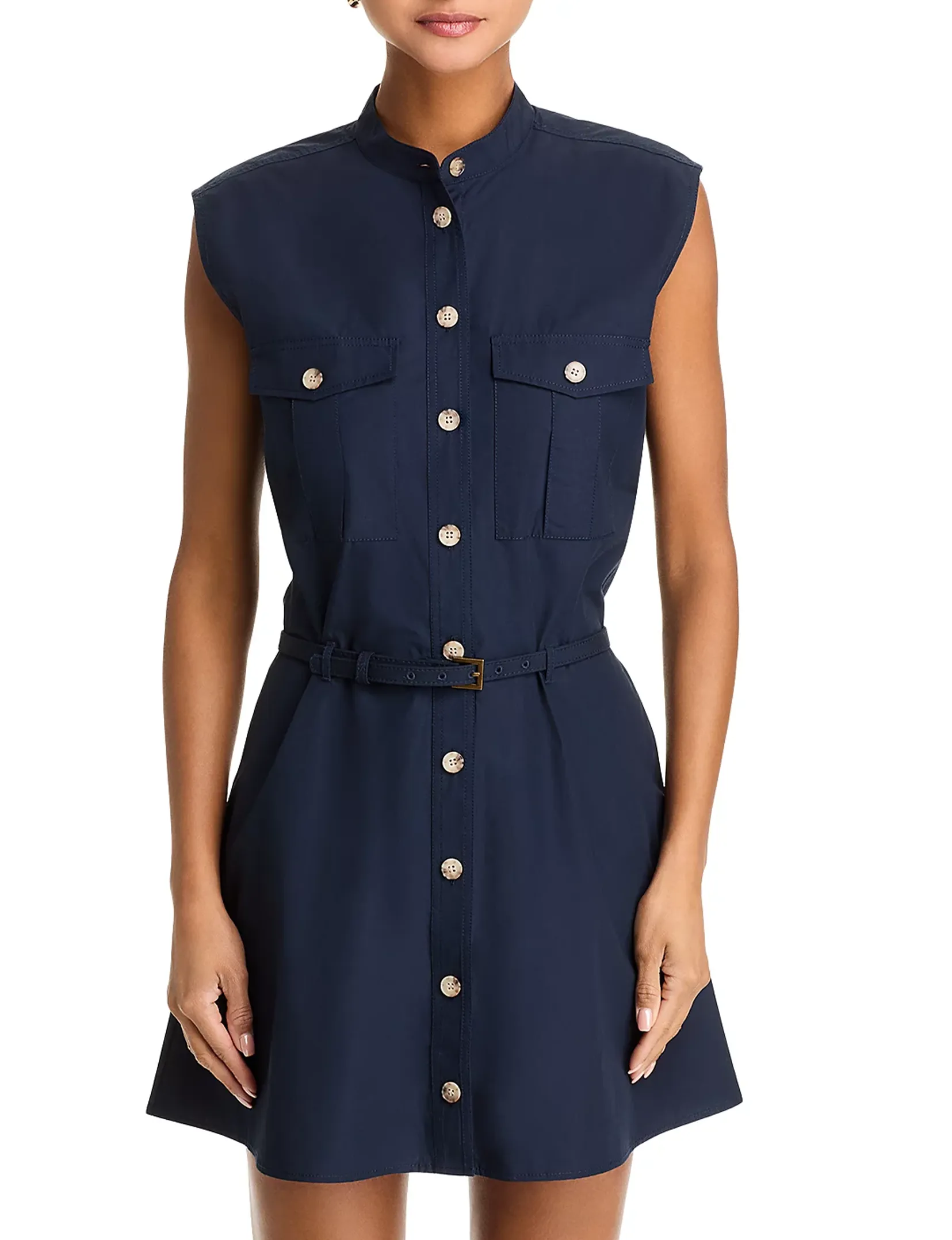 Safari Dress, Navy Profile Enhancer Perfect Comfort Wear