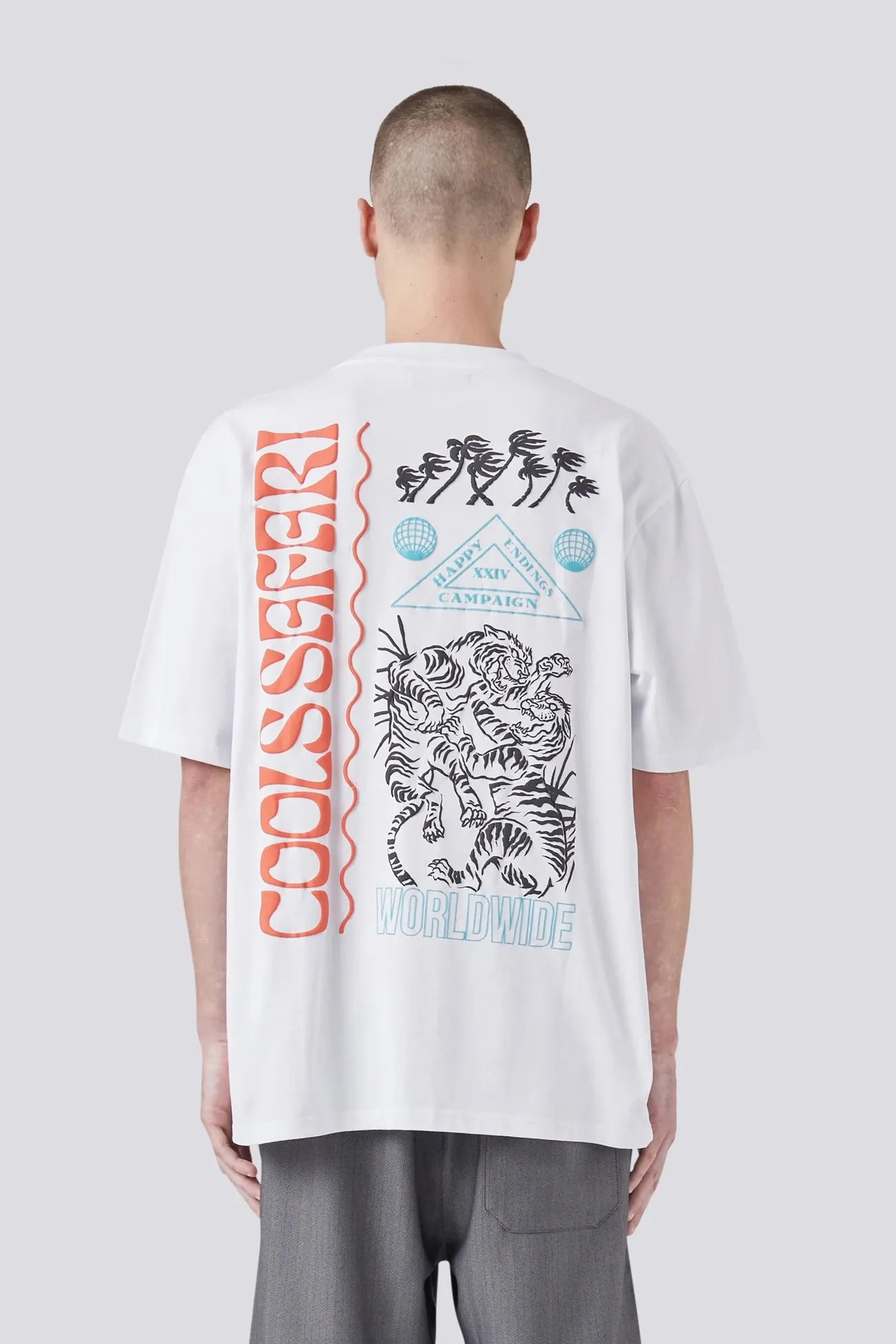 Safari Tee White Stylish T-shirt MultiPocketDesign