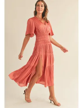 Chilly Wear Samantha Satin Maxi, Raspberry
