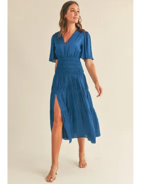 Chic Tailoring Air Touch Samantha Satin Maxi, Royal Blue