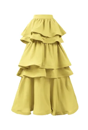 Stretch Flex Stretchable Comfort SAMPLE - Buru x PBL Teagan Skirt - Pear Poplin