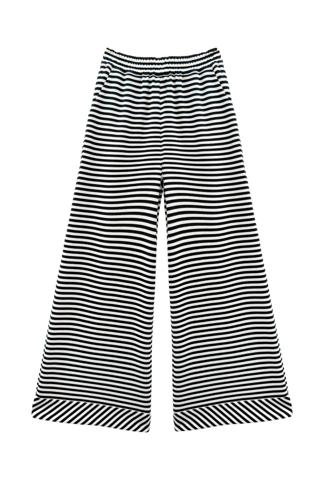 Durable Hemming SAMPLE - BURU x Val Wide Leg Knit Trouser - Stripe Knit