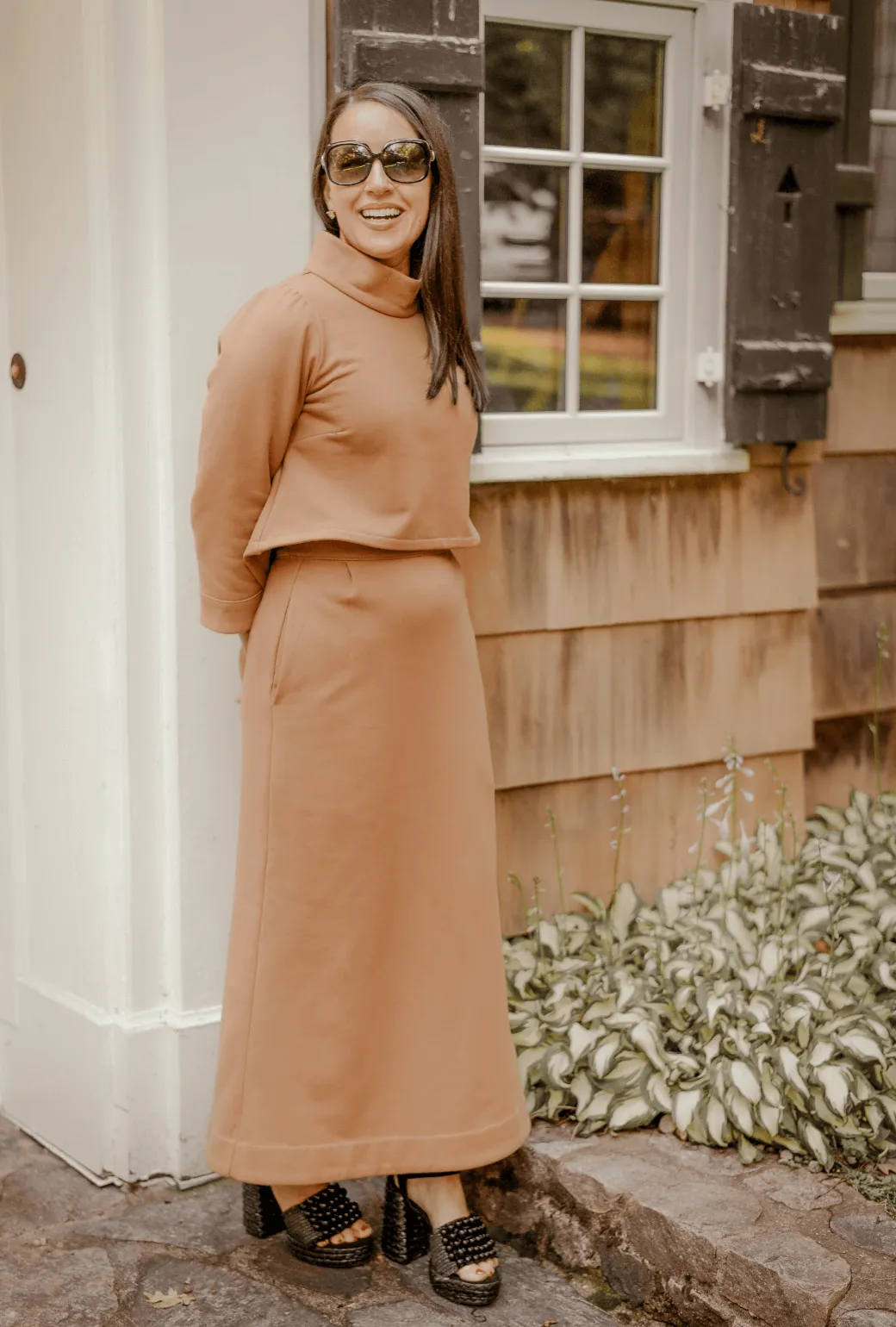 MachineWashable SAMPLE - Hostess Skirt - Caramel Knit