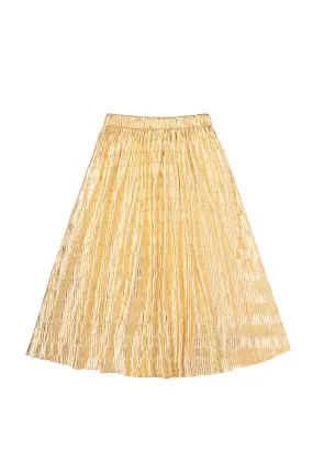 Quick Dry Technology ElasticWaist SAMPLE - Pleated Skirt - Gold