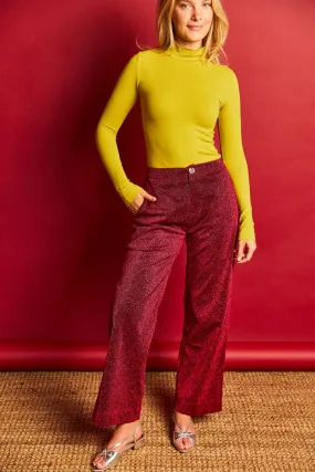 SAMPLE - Sparkle Trousers - Magenta Comfortable Style Flex Foam Inserts