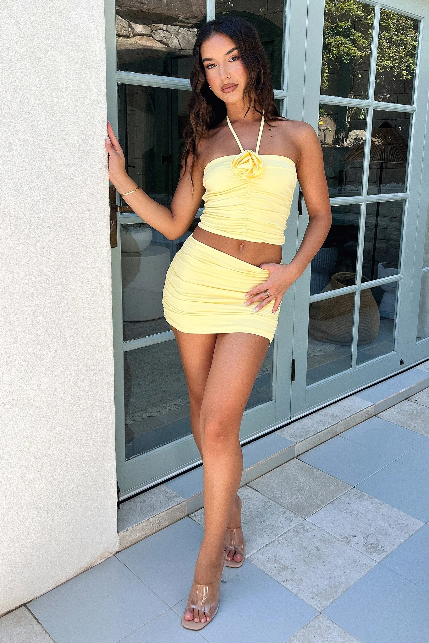 Influencer Style Sania Skirt - Yellow