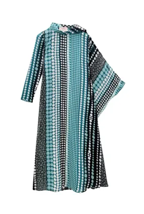 Palm Canyon Kaftan - Aqua & Black Dot Fashionable outfit for outings Standout Feature