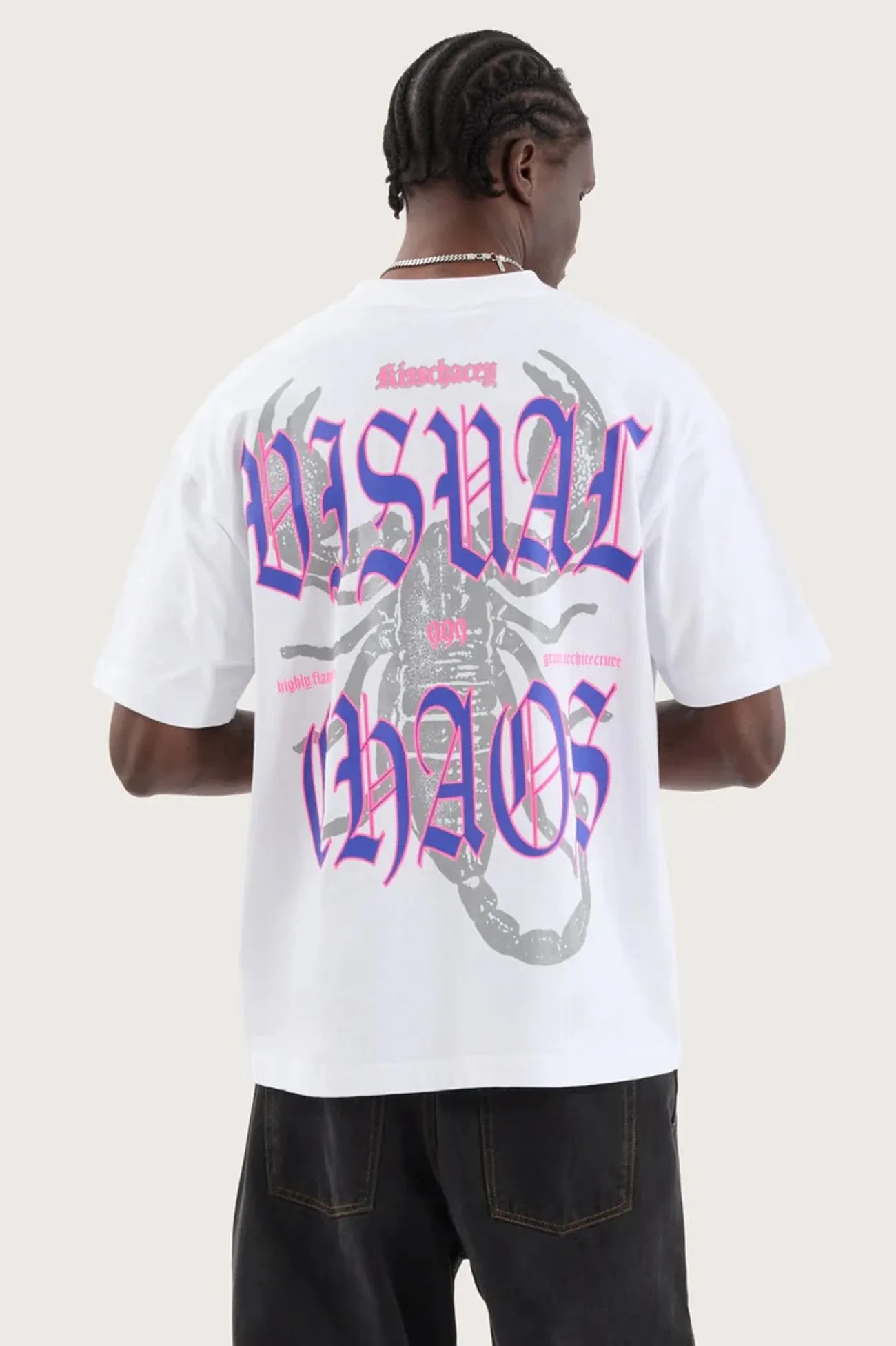 Scorpio Street Tee Optical White Reinforced Seams