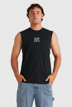 Stay Cool Technology Reflective Trim Details Scrawls Muscle Black