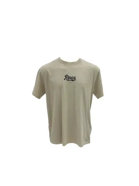Script Short Sleeve Tee Ceramic LayeredCollar Tencel Blend Fabric