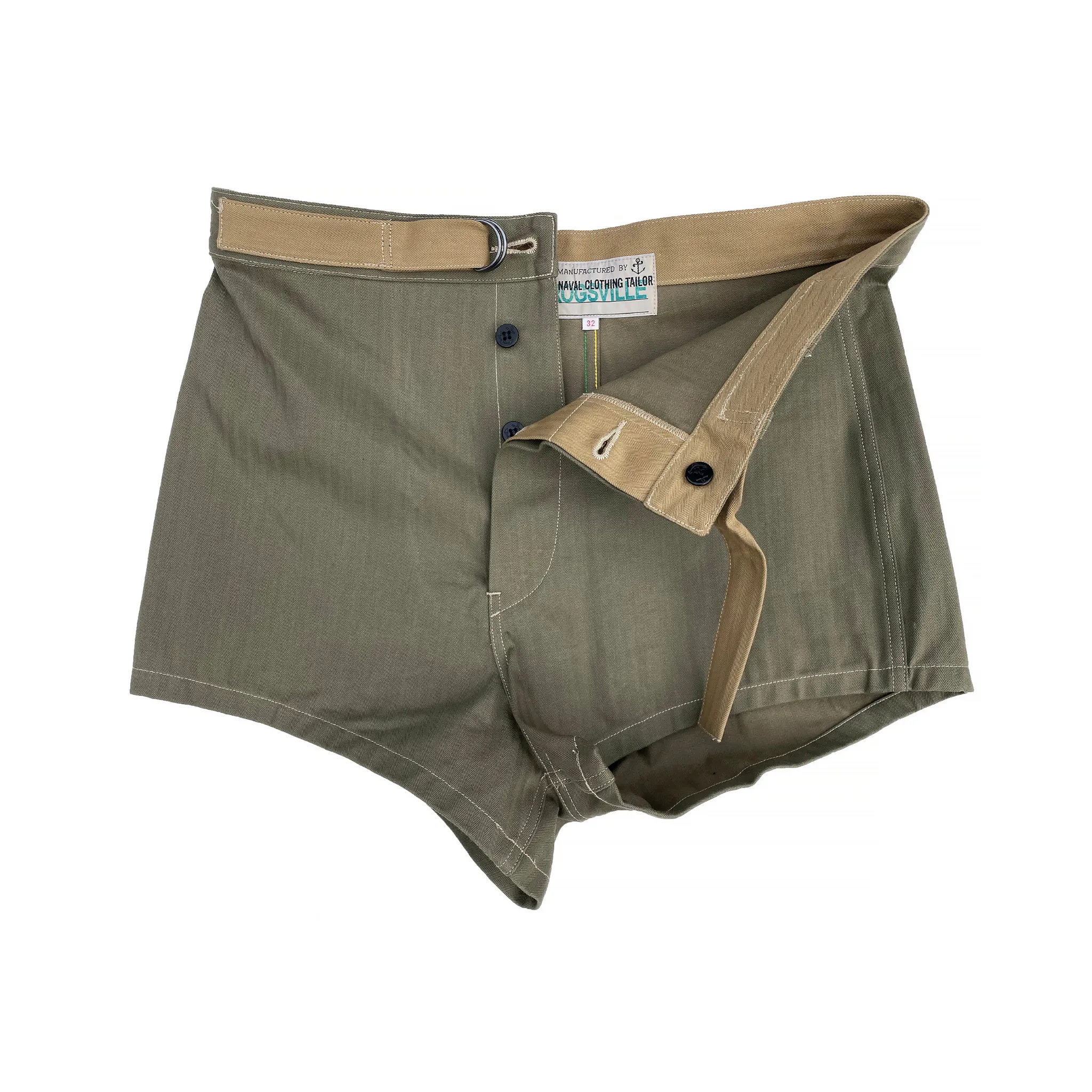 Scuba Trunks - OD/Khaki HBT Odor-resistant