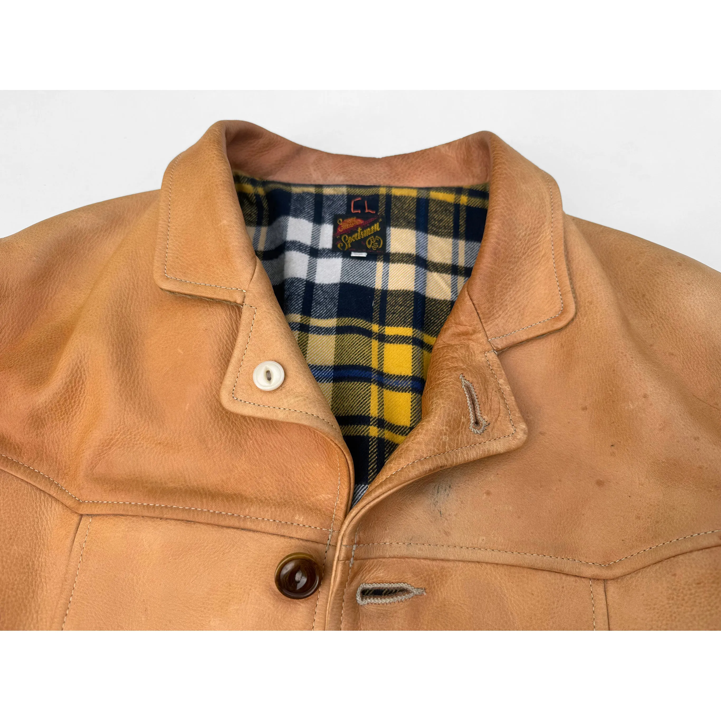 Mid Length Design Torpedo Jacket - Natural "Sunshine"