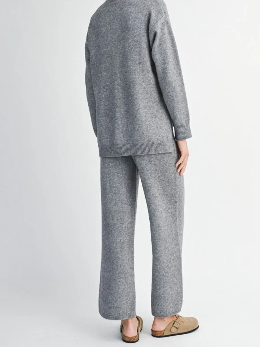 LOOSE FIT KNIT PANT - CHARCOAL Stretchable