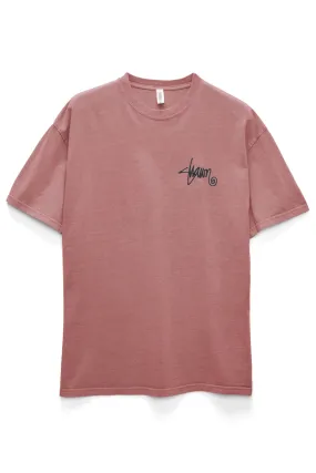 Contrast Stitching This Thing Dot Tee Washed Rose