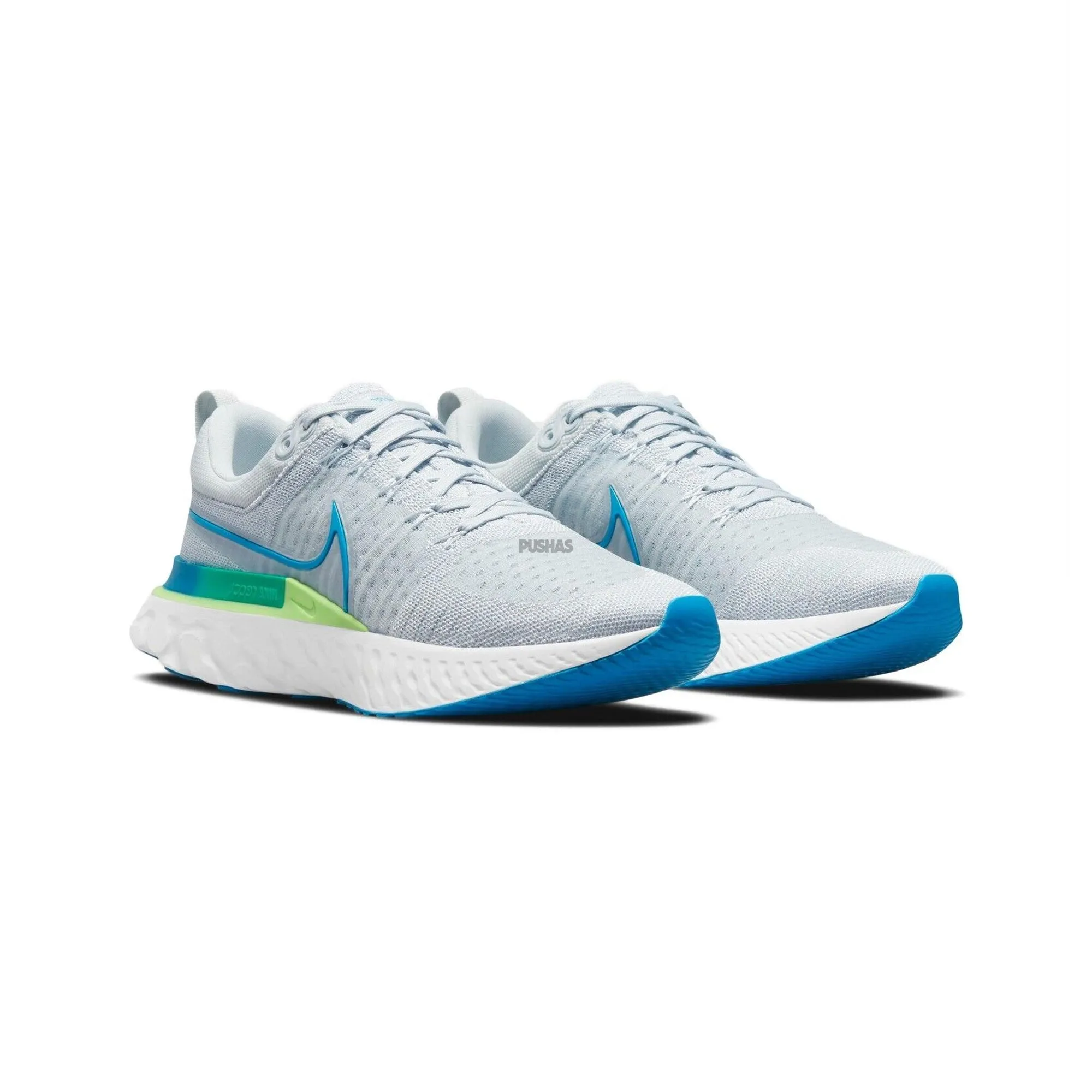 City Wear Nike React Infinity Run Flyknit 2 'Pure Platinum Emerald Laser Blue' (2021)