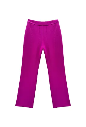 AntiSnagZippers The Paley Pant - Fuchsia Cable-knit