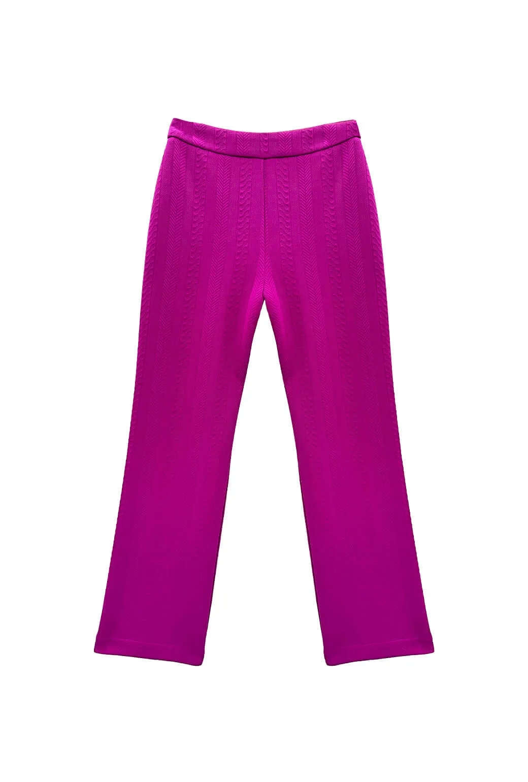 AntiSnagZippers The Paley Pant - Fuchsia Cable-knit