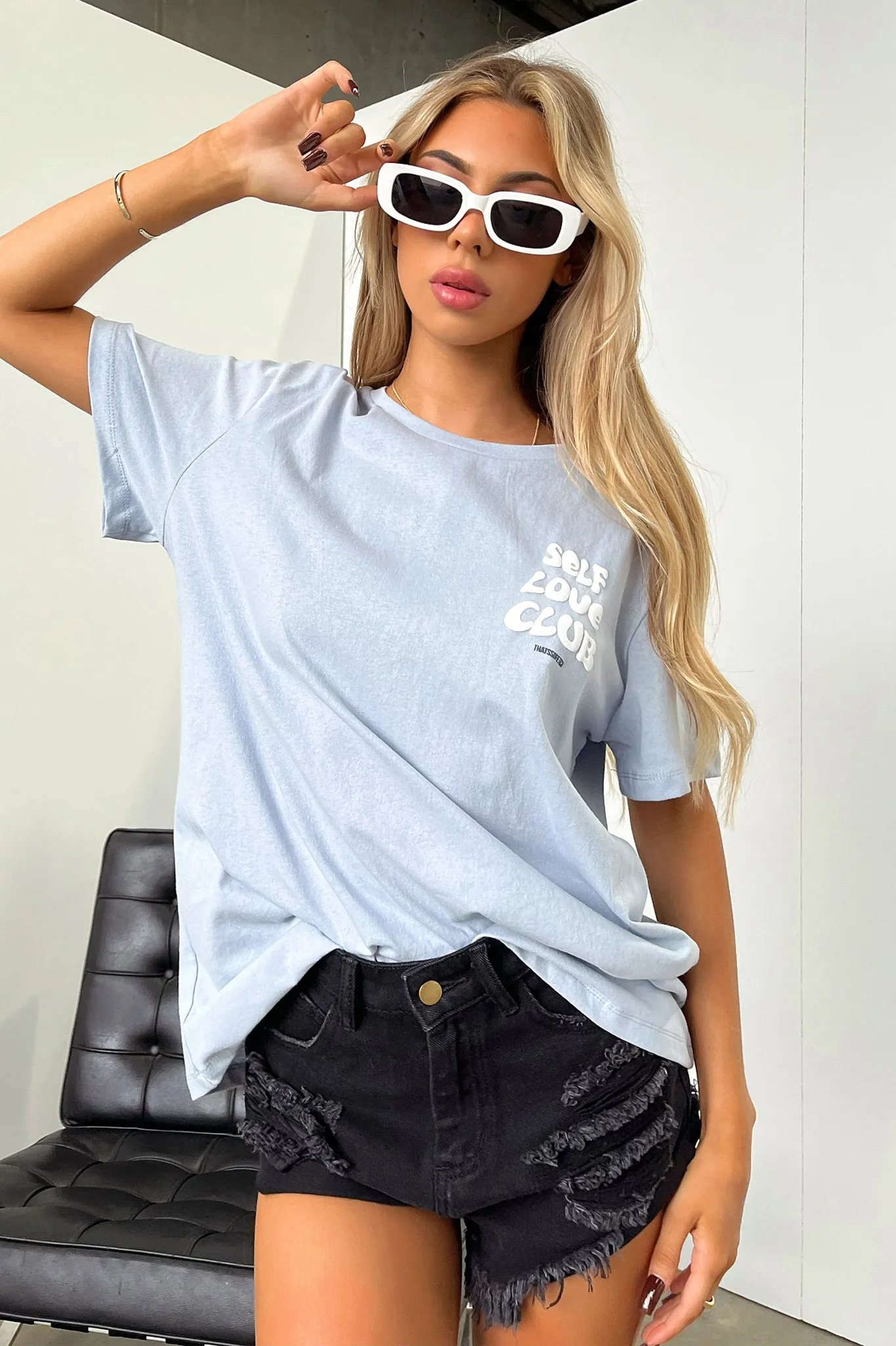 MinimalBranding Self Love Tee - Blue