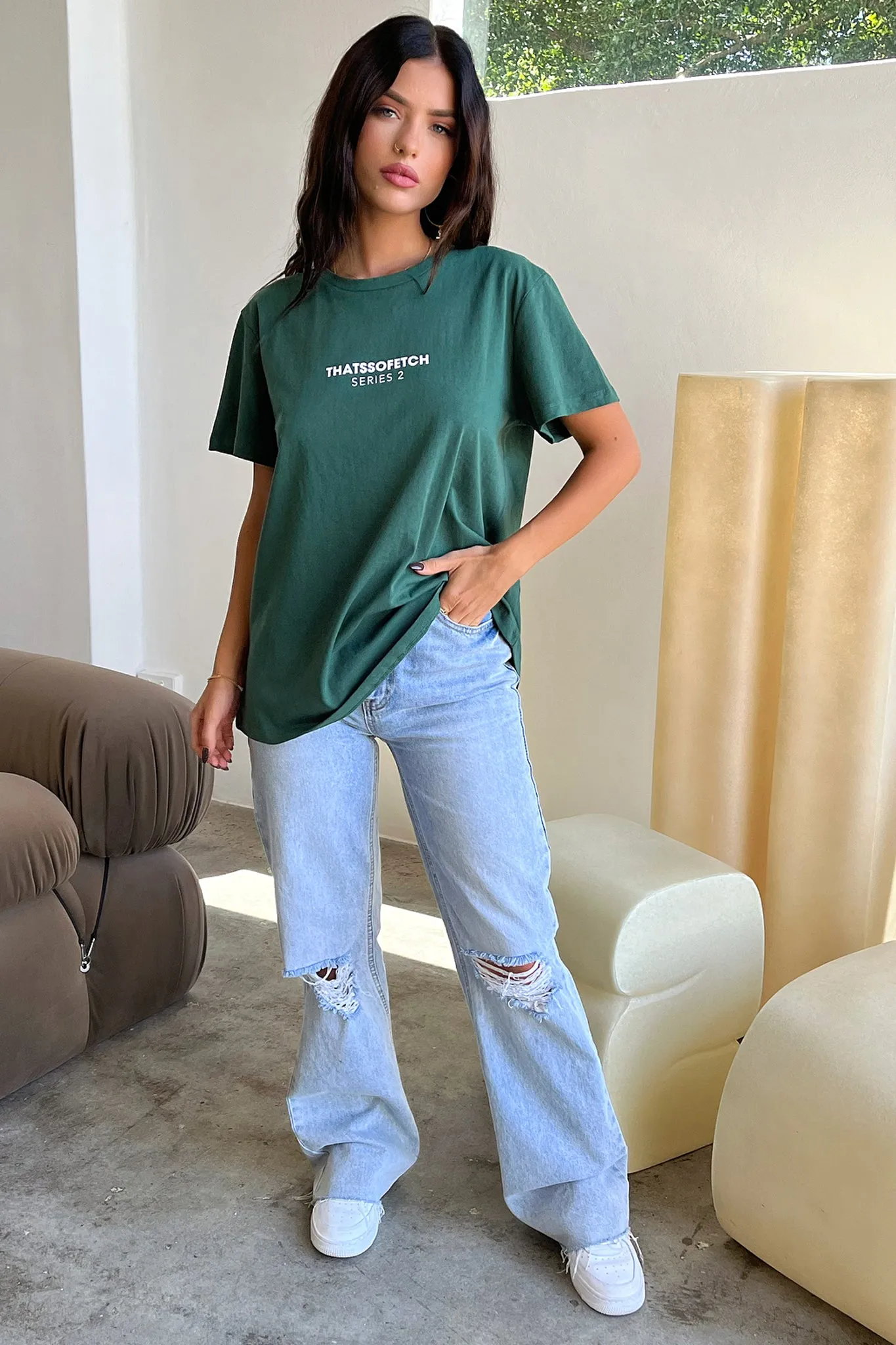 Circular Knit Construction Urban Style Trend Series 2 Tee - Emerald