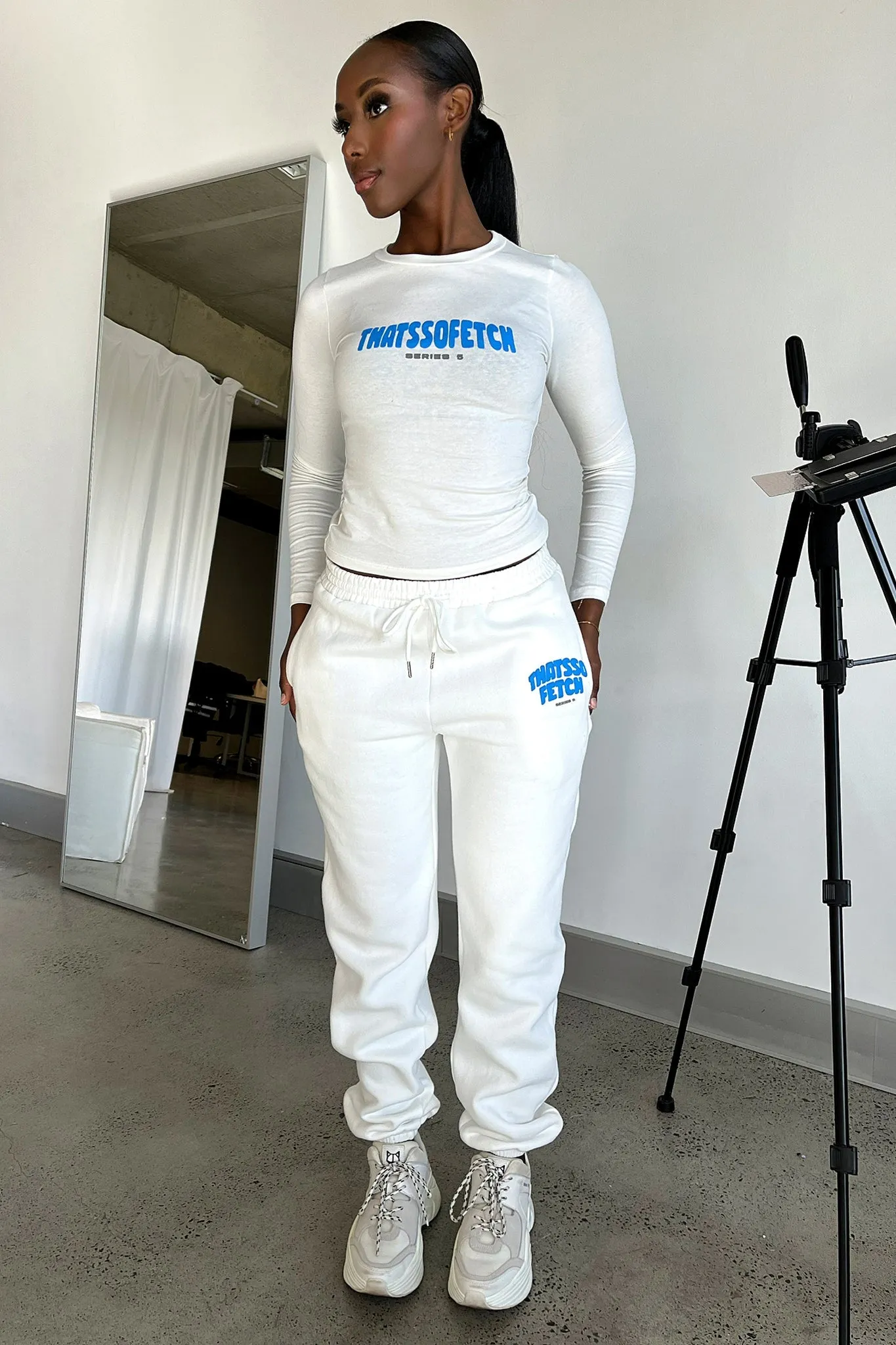 Series 5 Sweatpants - White Stretch Support Fit