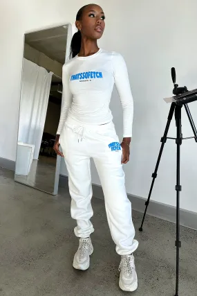 Casual Fit Design Series 5 Sweatpants - White