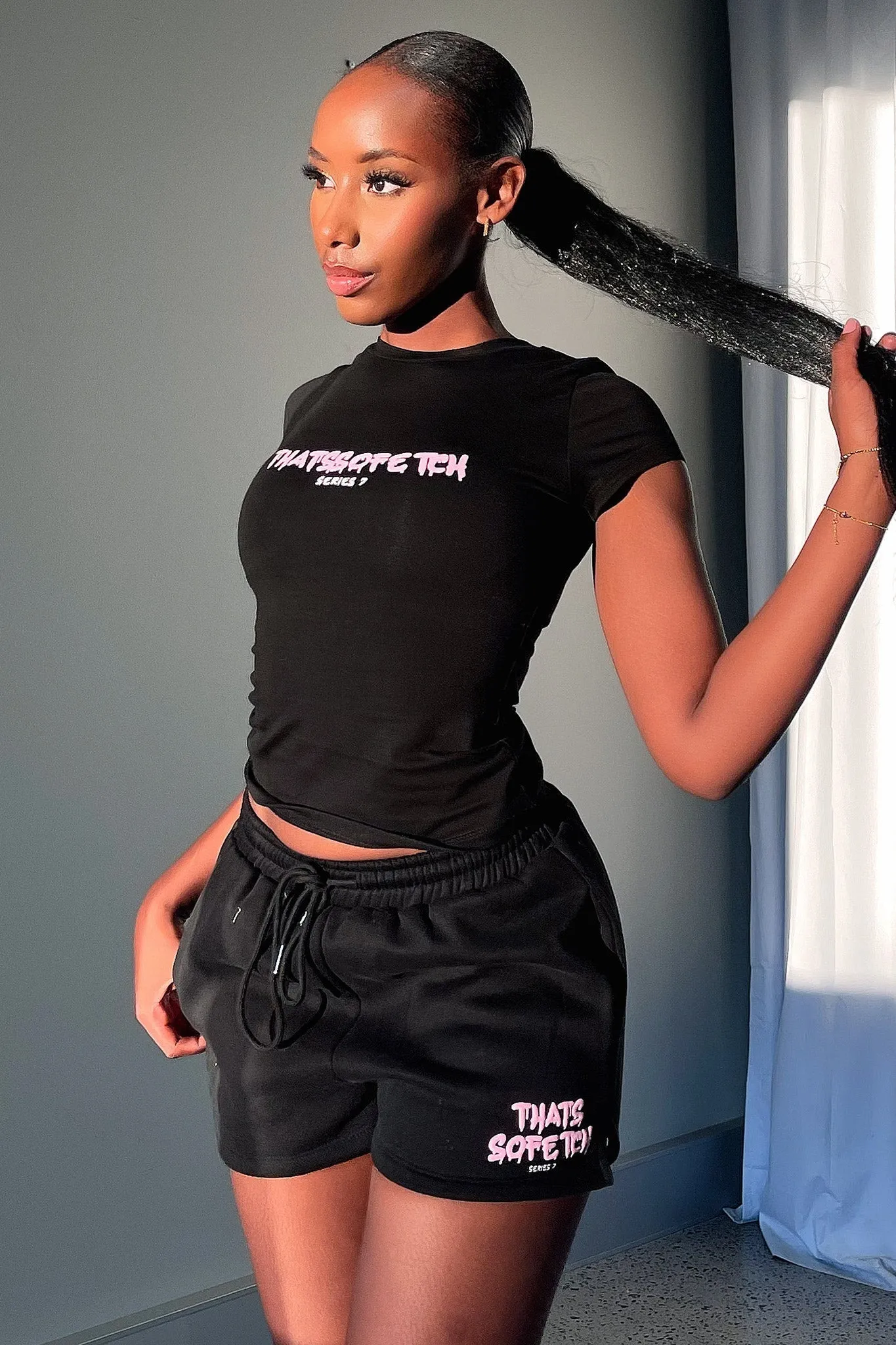 Odor Resistant Coating Series 7 Shorts - Black/Pink