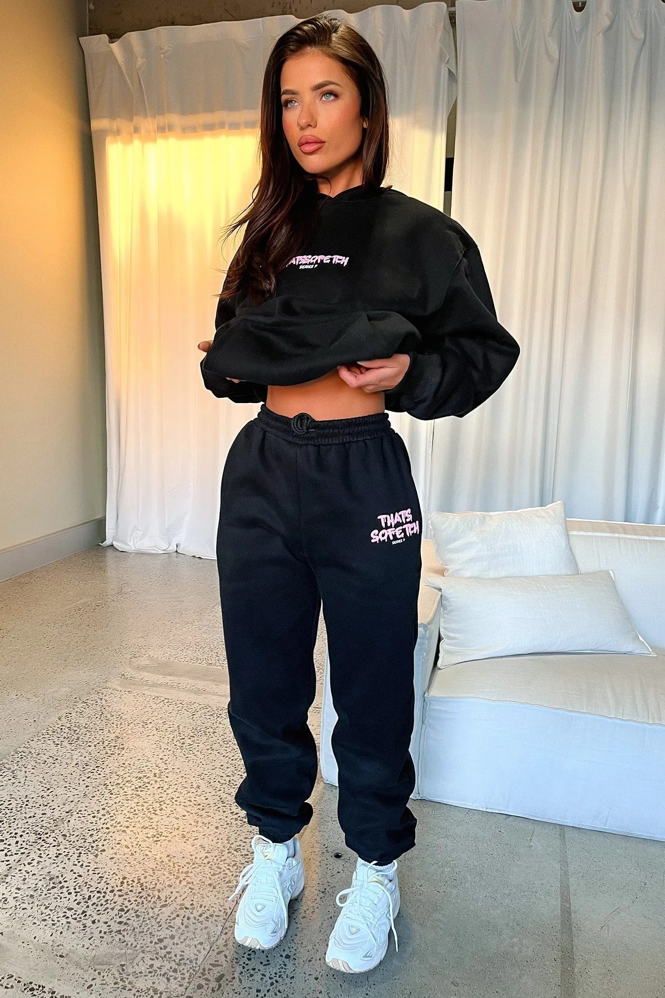 Series 7 Sweatpants - Black/Pink Ventilated Panels