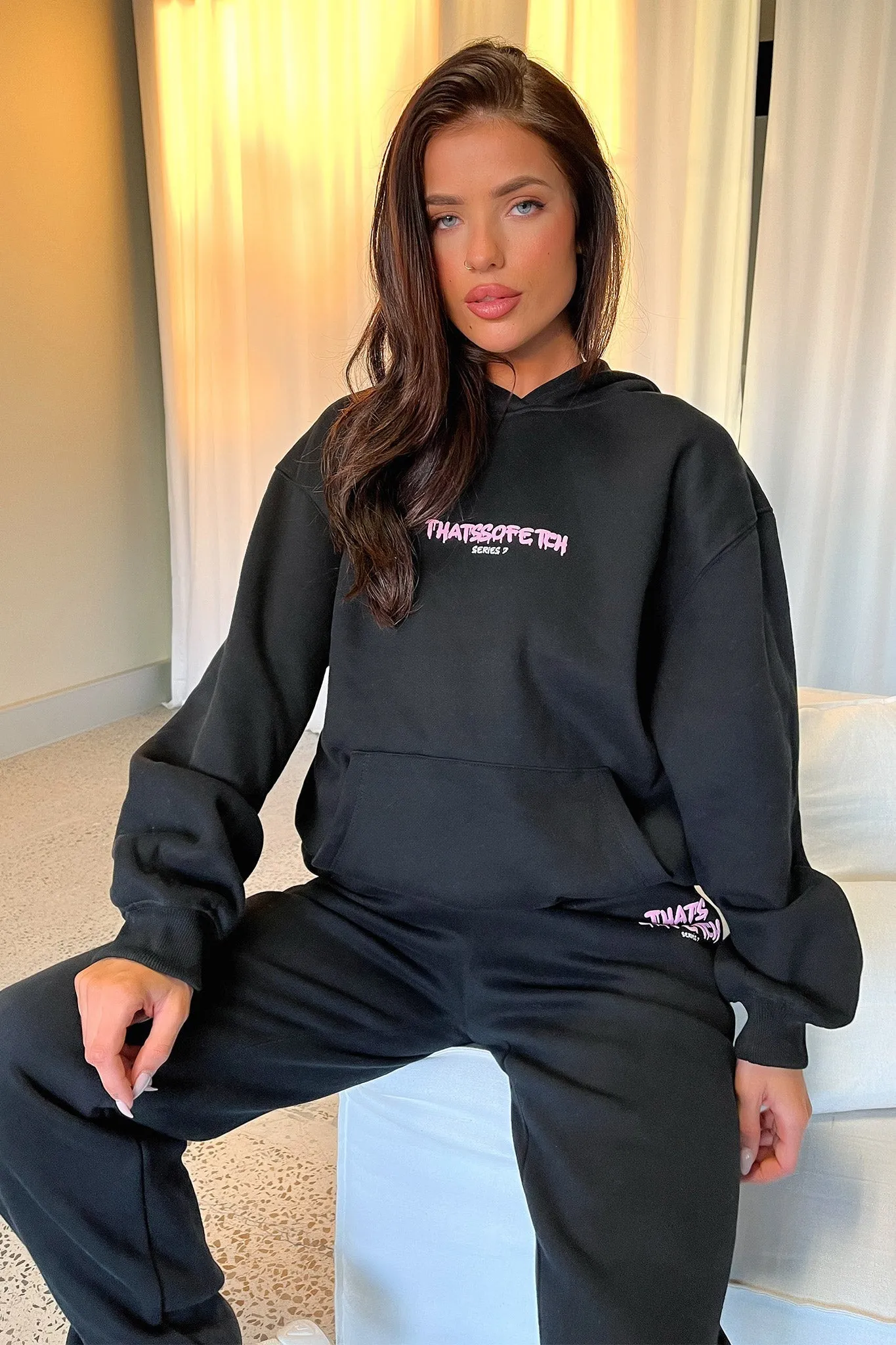 Series 7 Sweatpants - Black/Pink TemperatureRegulation Dynamic Flex Panels
