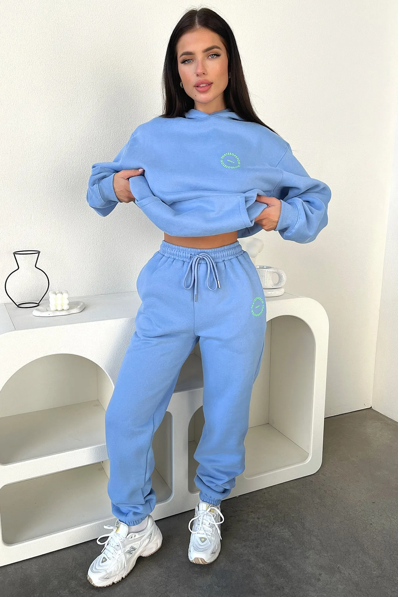 Series 8 Sweatpants - Blue Quick Dry Fabric Ultra Soft Texture