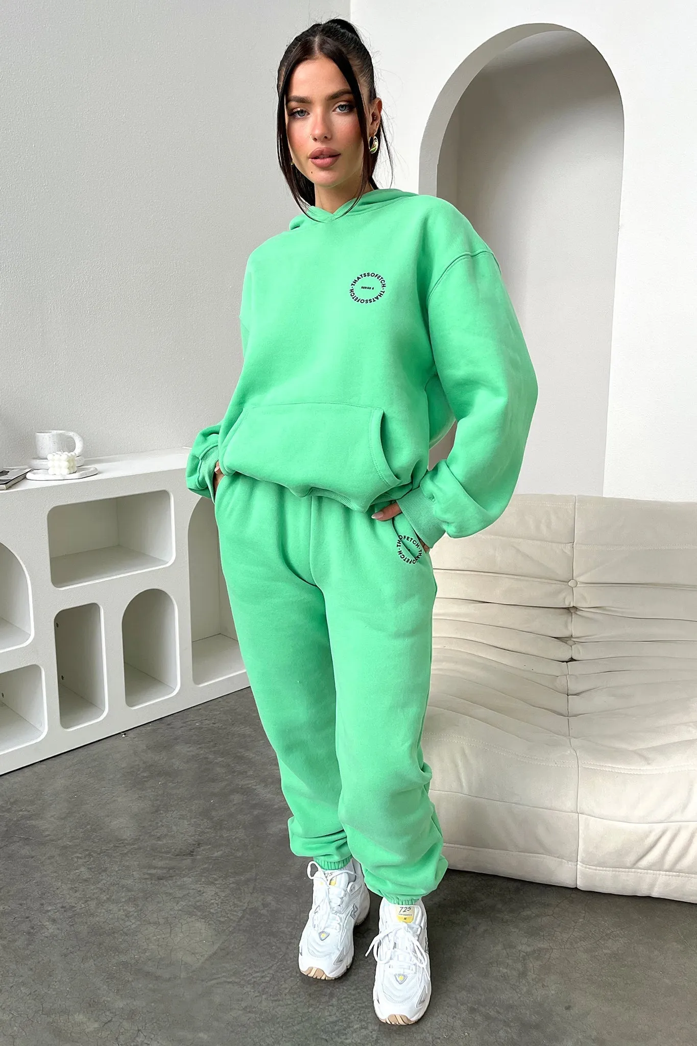 Relaxed fit wear simple design Series 8 Sweatpants - Green