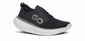 OOFOS OOMY STRIDE MEN'S BLACK/WHITE stretchy shoes