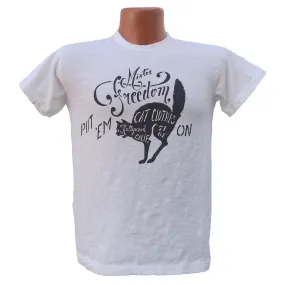 Shop Tee "Cat Clothes" White Adjustable Hem Cuff RibbedTrims