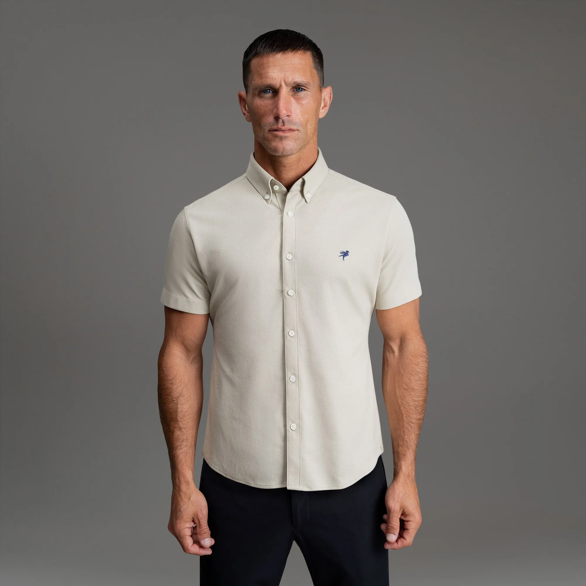 Stretch Oxford Short Sleeve Shirt Country Charm Night Out