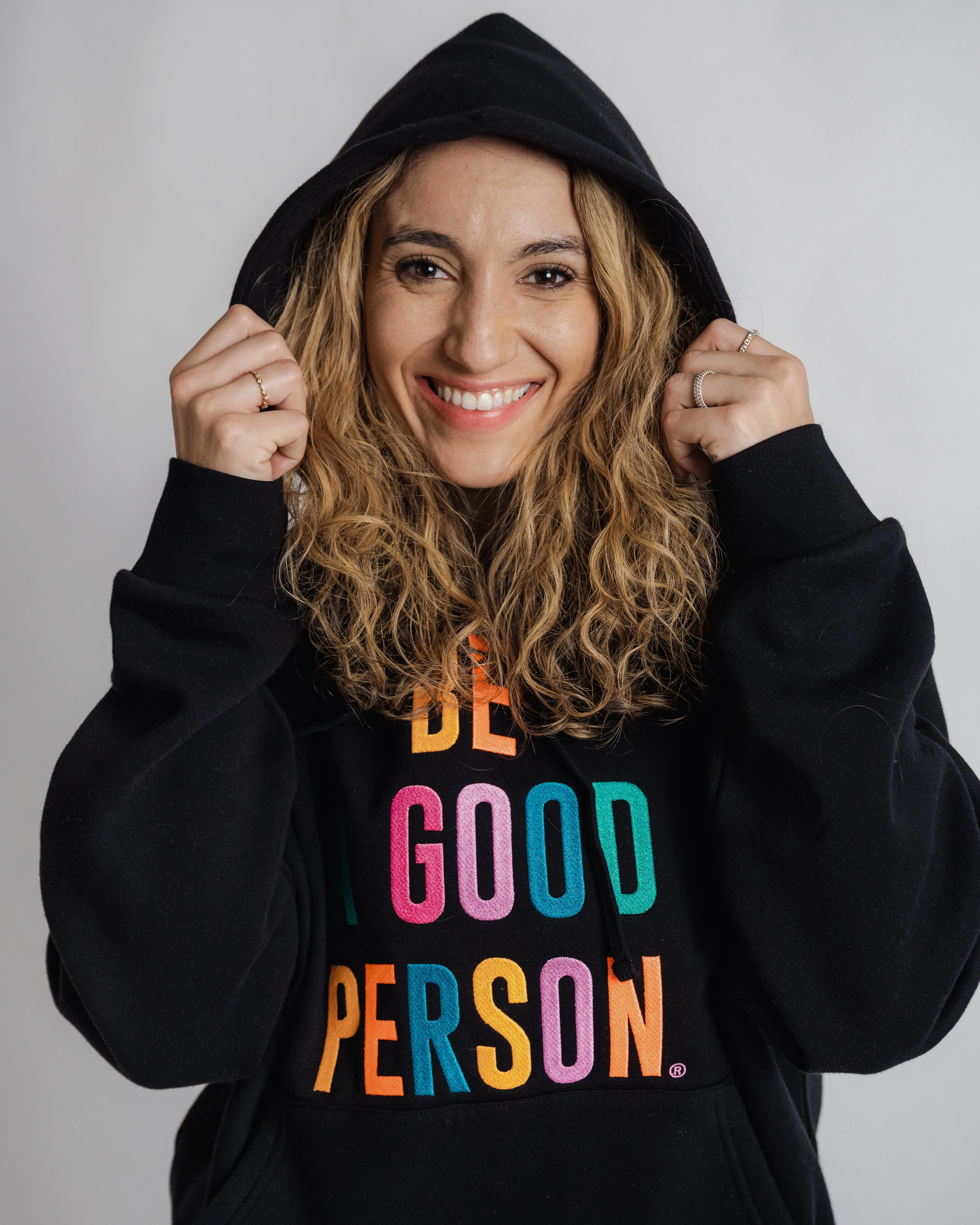 High end feel library outfit Signature Embroidered Hoodie - Black Color Spectrum