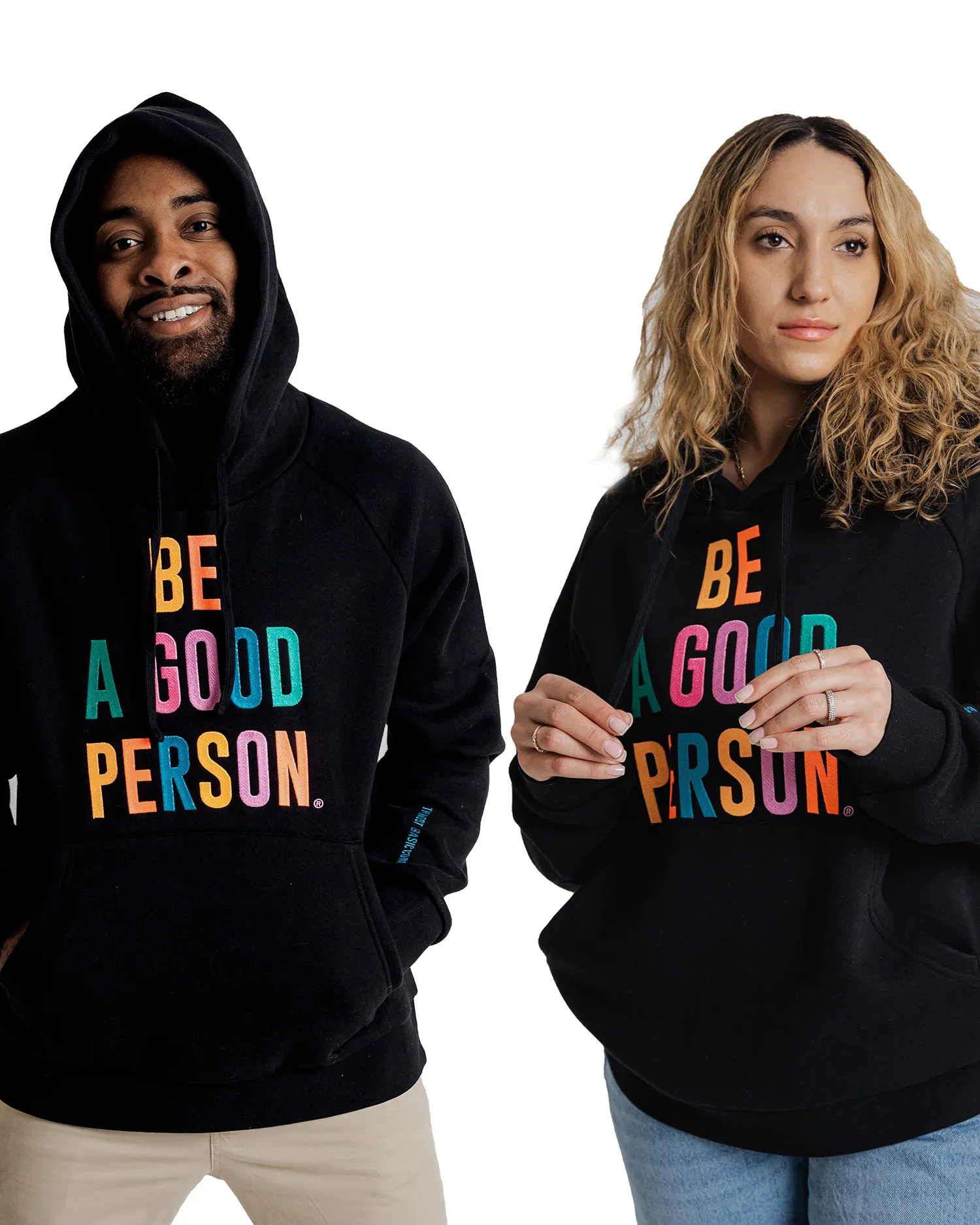 Signature Embroidered Hoodie - Black Color Spectrum Adjustable Fit