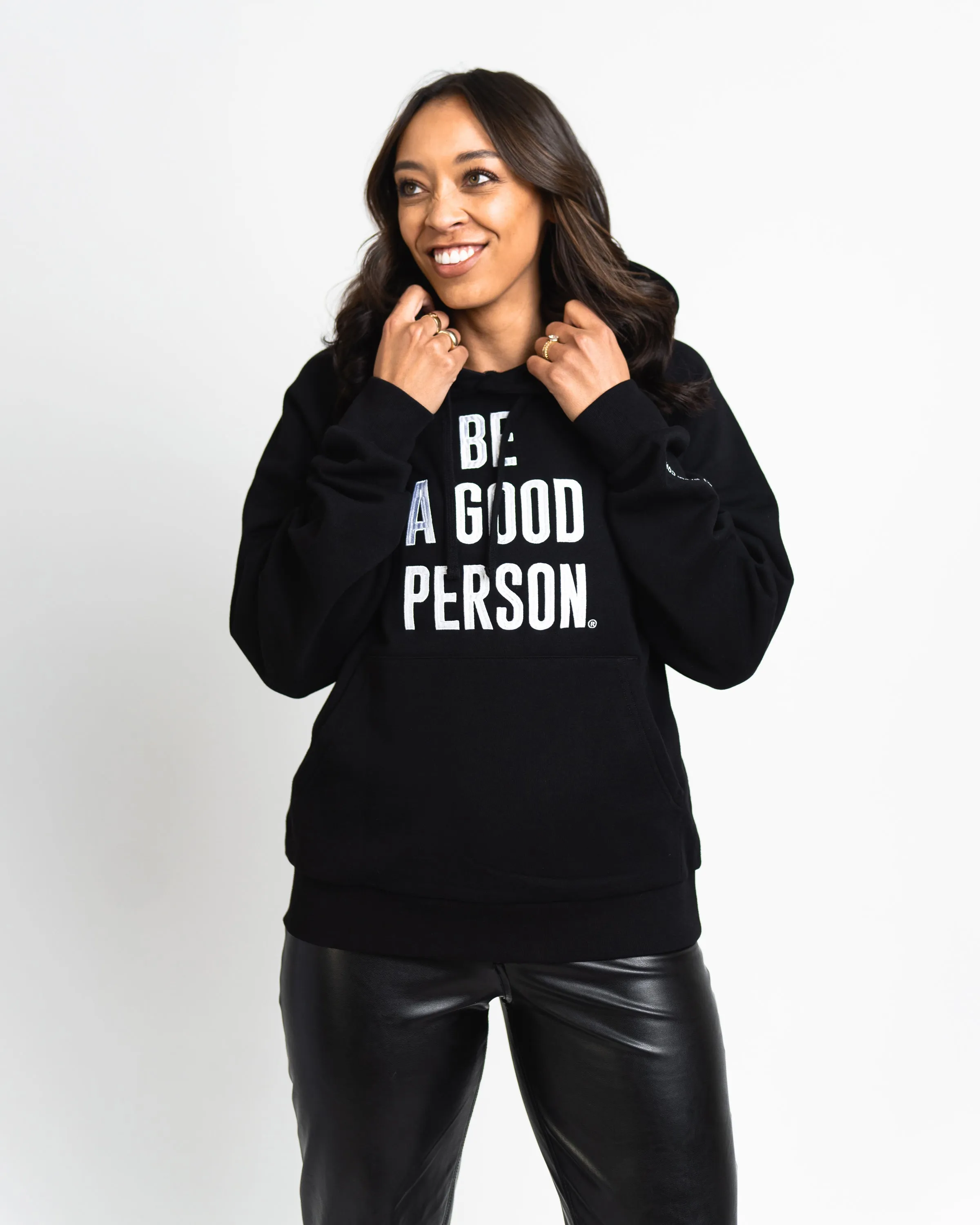 Signature Embroidered Hoodie - Black Eco Friendly