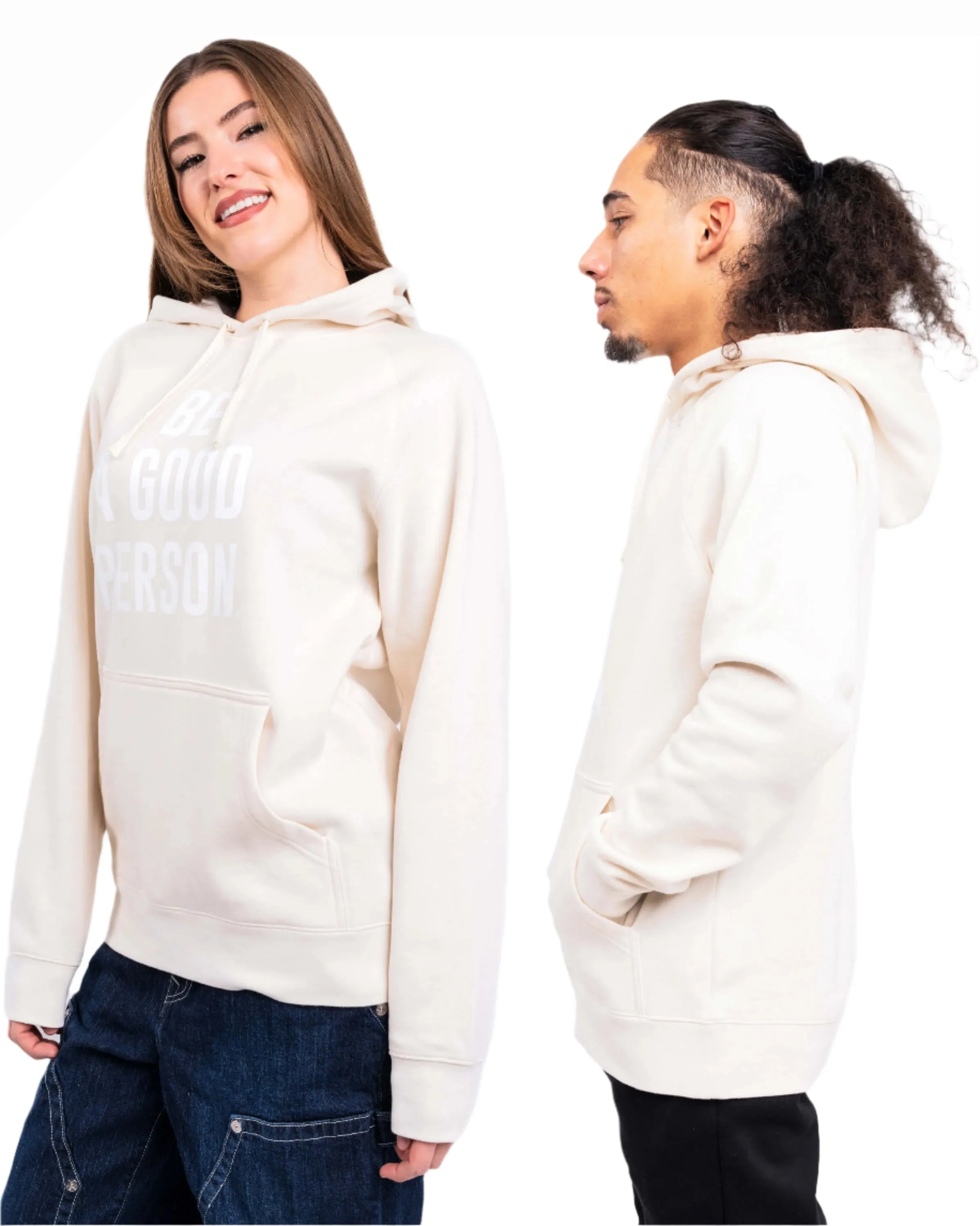 Graphic Ready Fabric Signature Lightweight Hoodie - Ivory