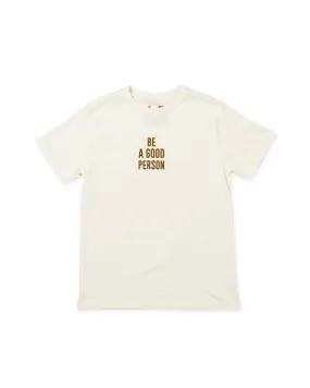 Signature T-Shirt - Cream/Brown Chic Look