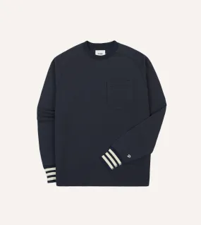 Navy Heavy Cotton Crew Neck Hiking T-Shirt Comfort Fit