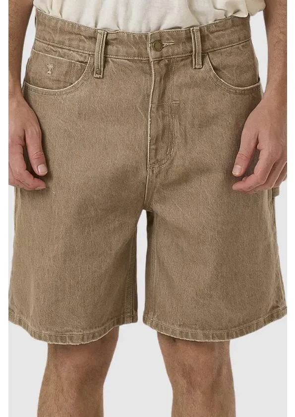 No Iron Minimalist Look Slacker Denim Short Breen Stonewash