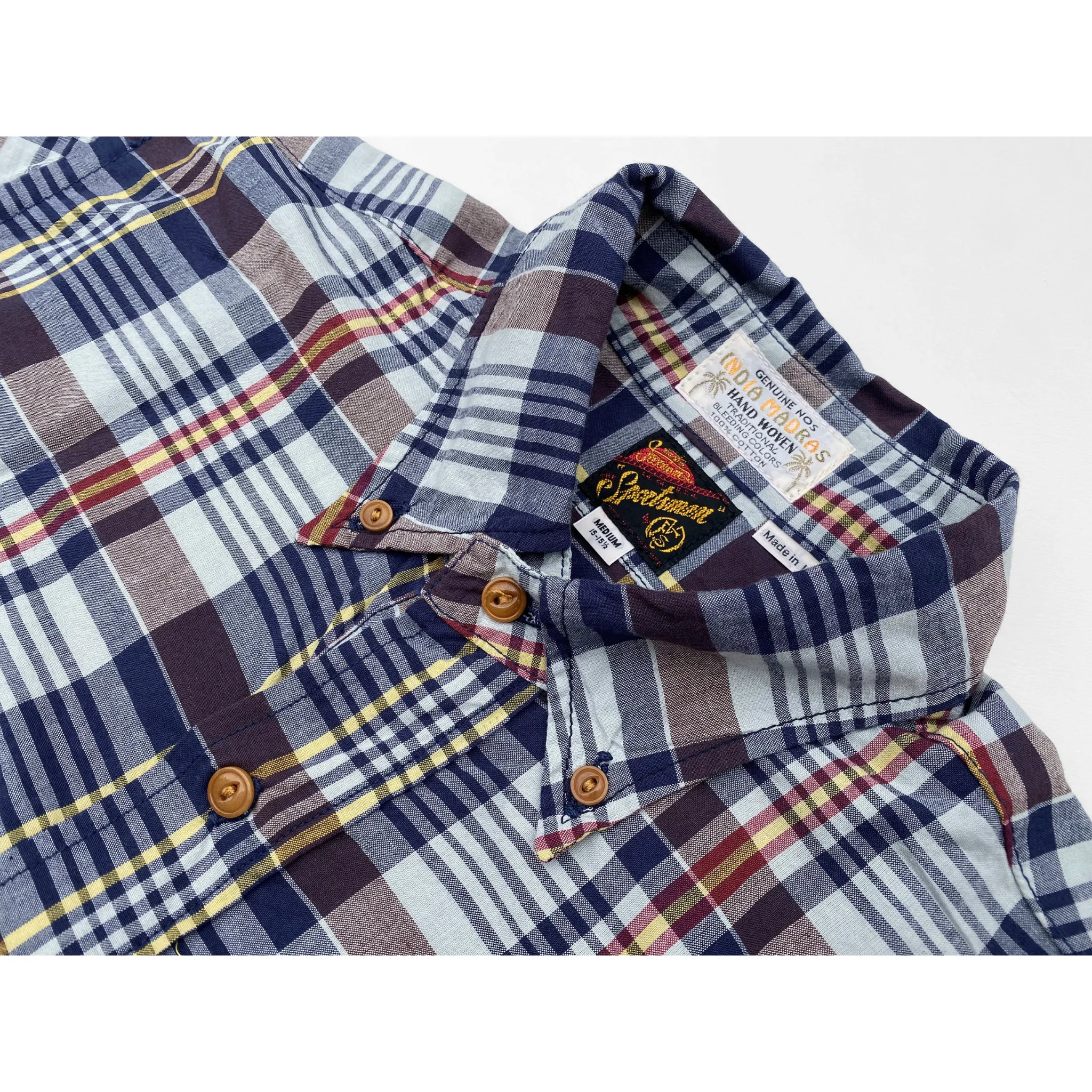 Neutral Tones Berkeley Shirt - NOS Madras Plaid