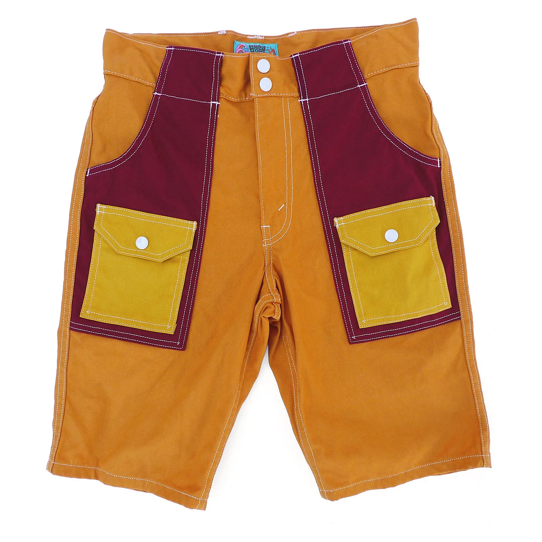 Breathable Lining Silicone Gripper Strips Manureva Deck Shorts - Orange Tutti Frutti